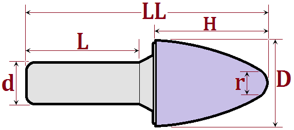 креслення бор фреза напівслива