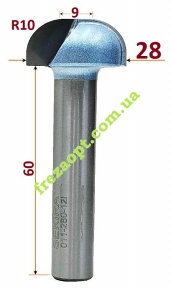 Фреза для жолобів та чаш Sekira Industry 011-280-12i // D28 R10 d12