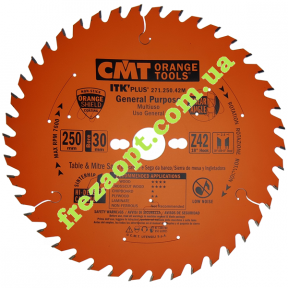 Пильный диск CMT 271.250.42M (Ø250xØ30x2,4x1,6) 42Z