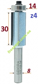 Фреза обгонна Sekira Industry, z4 D14 h30 d8 // 024-143-18i