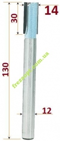 Довга пазова фреза Sekira Industry 307-143-12і, 14мм // для глибоких пазів