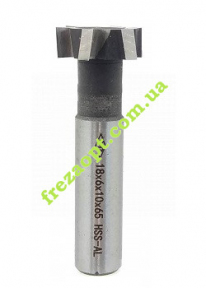 Фреза по металу Т паз z6 - D18-h6-d10-L65- HSS // 76018610