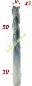 Пазова фреза для деревина, Sekira 602-105-10 (D10-h50-d10-L100)