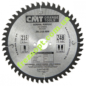 Пильный диск CMT 291.216.48M (216x30x2,8x1,8) 48Z