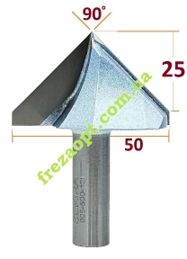 Конічна фреза 90°, D50мм, Sekira Industry 005-500-12i, для V пазу