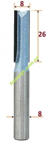 Пазова фреза Sekira Industry 003-080-08і, 8мм