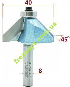 Фреза для зняття фаски Sekira Industry 015-400-18i // кут 45°, D40мм