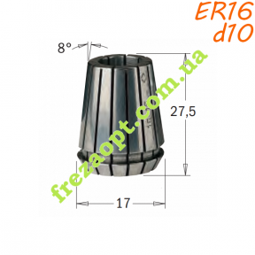 Цанга CMT 184.100.16 ER16 d10 DIN6499