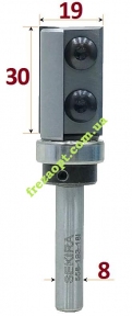 Фреза зі змінними ножами Sekira Industry, D19 h30 d8 // 558-193-18i