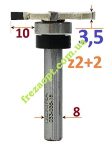 Фреза пазова Sekira 033-035-18, H3.5 d8 k1-12мм