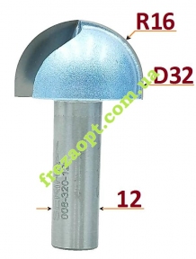 Галтельна фреза Sekira Industry 008-320-12i // D32 R16 d12
