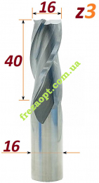 Sekira 602-164-16 // пазова твердосплавна фреза для деревини D16*h40*d16*L80