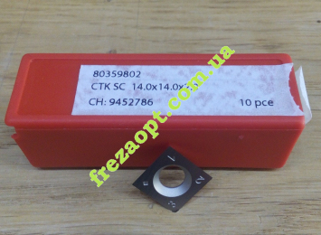 Сменные твердосплавные ножи для фрез и валов Ceratizit 80359802 (14x14x2) KCR08
