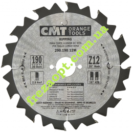 Пильный диск CMT 290.190.12M (190x30x2,6x1,6) Z12