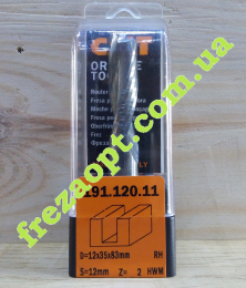 Спиральная чистовая фреза CMT 191.120.11 Z2 (Ø12x35xØ12x83)