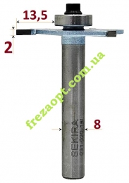 Фреза пазова Sekira Industry 031-020-18i, h2 D40 d8 L50
