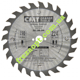 Пильный диск CMT 291.190.24H (Ø190xØ20x2,6x1,6) Z24