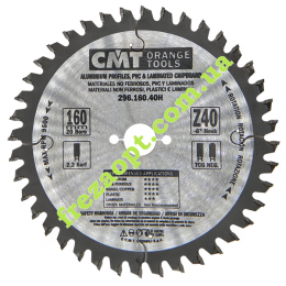 Пильный диск CMT 296.160.40H (160x20x2,2x1,6) 40Z (по алюминию и ДСП)
