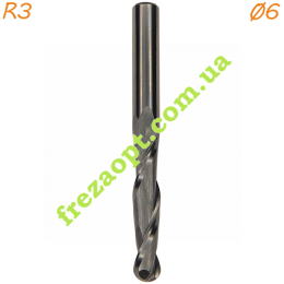 Концевая сферическая фреза Sekira CNC 06-605-062 R3 (Ø6*30*Ø6*60) Z2