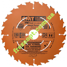 Пильный диск CMT 271.190.24M (Ø190xØ30x1,7x1,1) 24Z