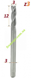 Пазова фреза для деревина, Sekira 602-031-03 (D3-h12-d3-L40)