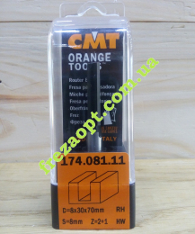 Пальчиковая погружная фреза CMT 174.081.11 (8x30x8x70) Z2+1