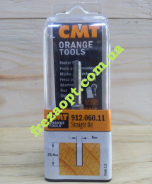 Монолитная пазовая фреза CMT 912.060.11 (Ø6x25,4xØ8x60)