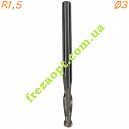 Концевая сферическая фреза Sekira CNC 03-605-031 R1.5 (Ø3*12*Ø3*40) Z2