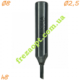 Фреза прямая Sekira 08-004-025 (Ø2,5x8xØ8x46) // 1101