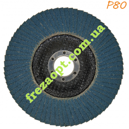 Лепестковый шлифовальный круг Зенит Профи Ø125 P80 11025080