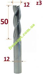 Пазова фреза для деревина, Sekira 602-125-12 (D12-h50-d12-L100)