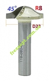 Фасонная фреза Sekira 119-080-08 (D22.8, R8, d8)