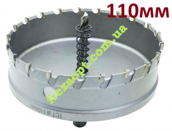 Коронка 110мм по металу, ФЕРОН // універсальна, під дрель