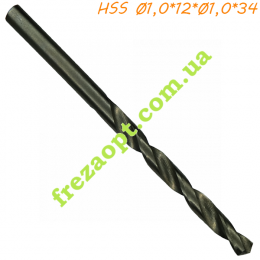 Сверло по металлу HSS Ø1,0*12*Ø1,0*34