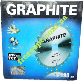 Пила по дереву 190мм 40 зубів // GRAPHITE 57H670