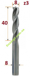 Пазова фреза для деревина, Sekira 602-084-08 (D8-h39-d8-L80)