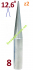 Конічна фреза для ЧПК Sekira cnc 607-360-08, R0.5-D1-H32-d8-L60-12.6°