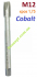 Мітчик М12, оберти праві, крок 1.75, HSS-Cobalt